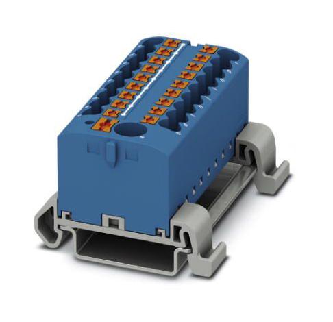 PTFIX 6/18X2,5-NS35A BU TB, POWER DISTRIBUTION, 19P, 12AWG, BLU PHOENIX CONTACT