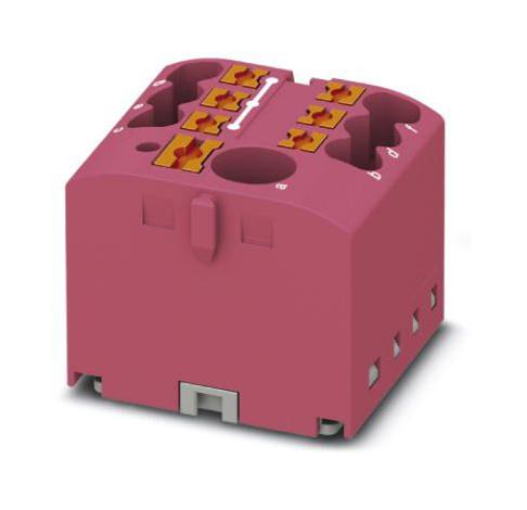 PTFIX 6/6X2,5-G PK TB, POWER DISTRIBUTION, 7P, 12AWG, PINK PHOENIX CONTACT