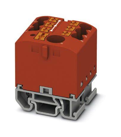 PTFIX 6/6X2,5-NS15A RD TB, POWER DISTRIBUTION, 7P, 12AWG, RED PHOENIX CONTACT
