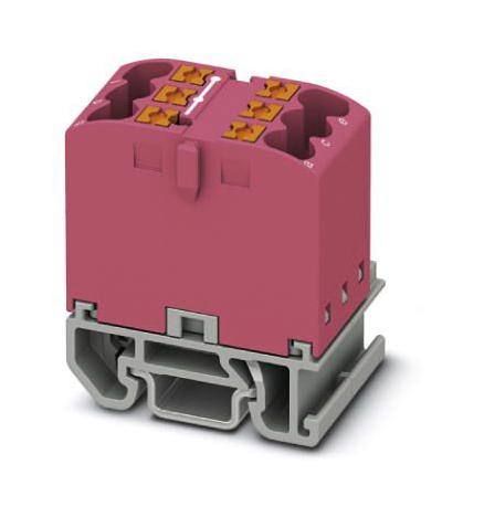 PTFIX 6X2,5-NS15A PK TB, POWER DISTRIBUTION, 6P, 12AWG, PINK PHOENIX CONTACT