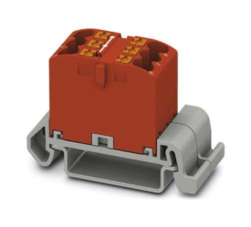 PTFIX 6X2,5-NS35A RD TB, POWER DISTRIBUTION, 6P, 12AWG, RED PHOENIX CONTACT