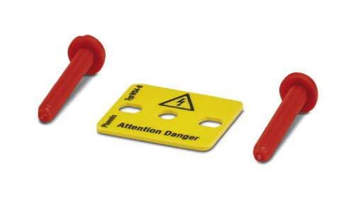 WS 3- 8 WARNING PLATE, ATT DANGER, 8MM, YEL, TB PHOENIX CONTACT