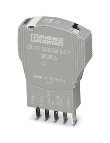CB E1 24DC/6A S-C P ELECTRONIC CKT BREAKER, 6A, 24VDC, 1P PHOENIX CONTACT