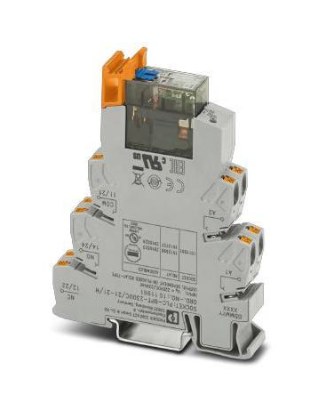 PLC-RPT-230UC/21-21AU/MS PWR RELAY, DPDT, 230VAC, 0.05A, DIN RAIL PHOENIX CONTACT