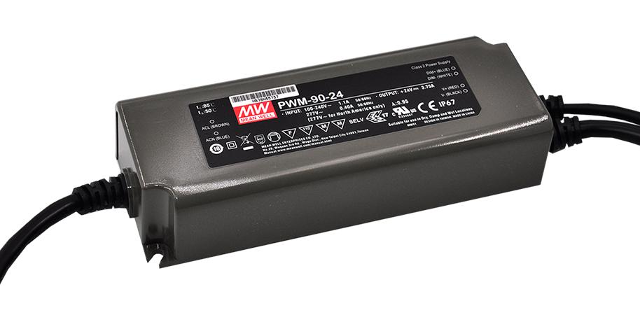 PWM-90-24 LED DRIVER, CONSTANT VOLTAGE, 90W MEAN WELL