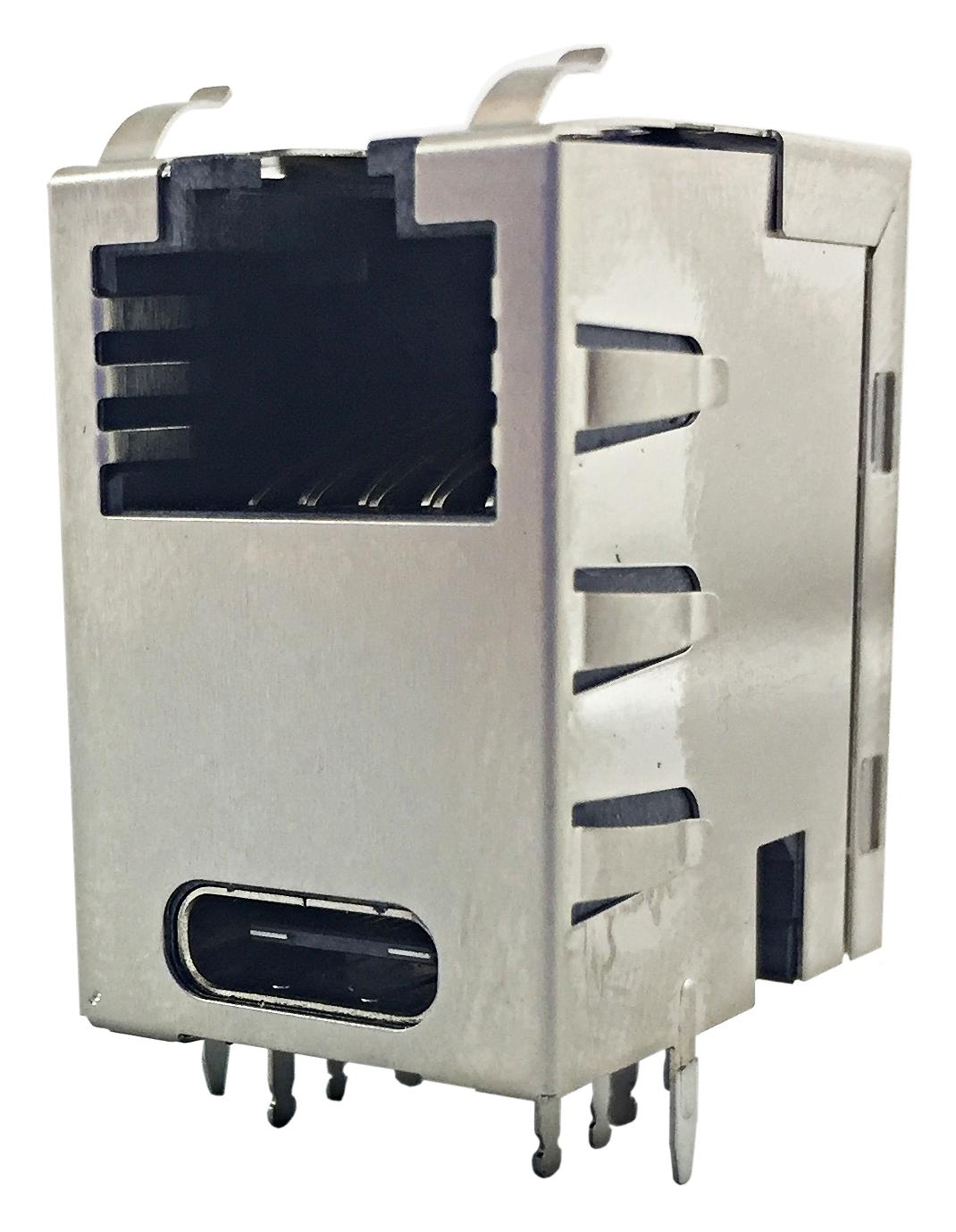 RJE4E1881401 RJ45 CONNECTOR W/USB, JACK, 8P8C, 1PORT AMPHENOL ICC