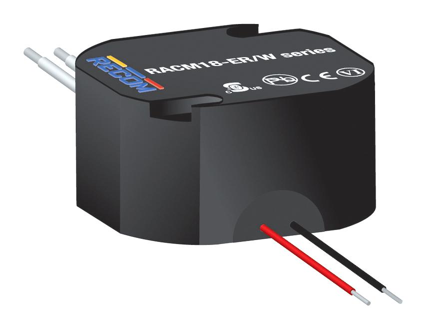 RACM18-24SER/W POWER SUPPLY, AC-DC, 24V, 0.75A RECOM POWER