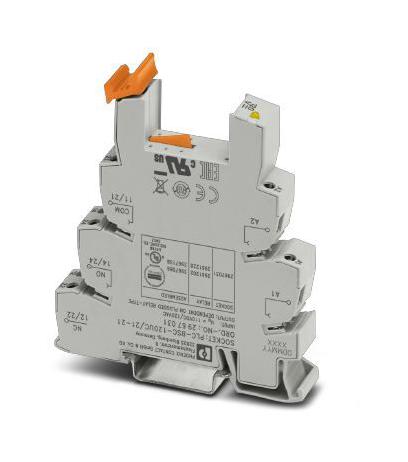 PLC-BSC-120UC/21-21 RELAY SOCKET, 120V, DIN RAIL PHOENIX CONTACT