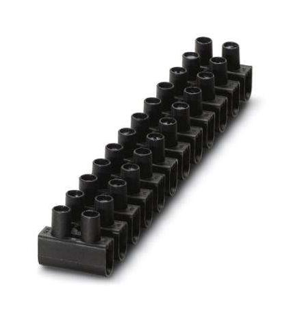 EC 16 BK TERMINAL BLOCK, BARRIER, 24POS, 6AWG PHOENIX CONTACT