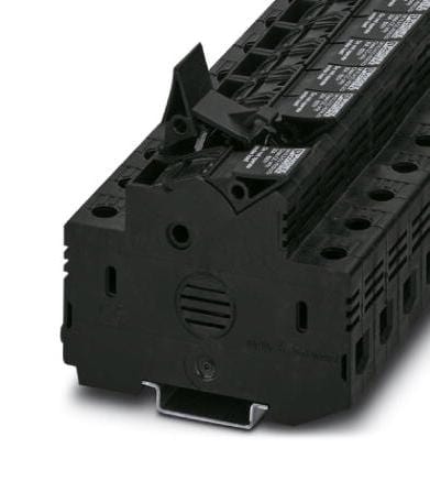 UK 10,3-CC HESILED N 600 2POL FUSE MODULAR TB, 2WAY, 4AWG, BLACK PHOENIX CONTACT