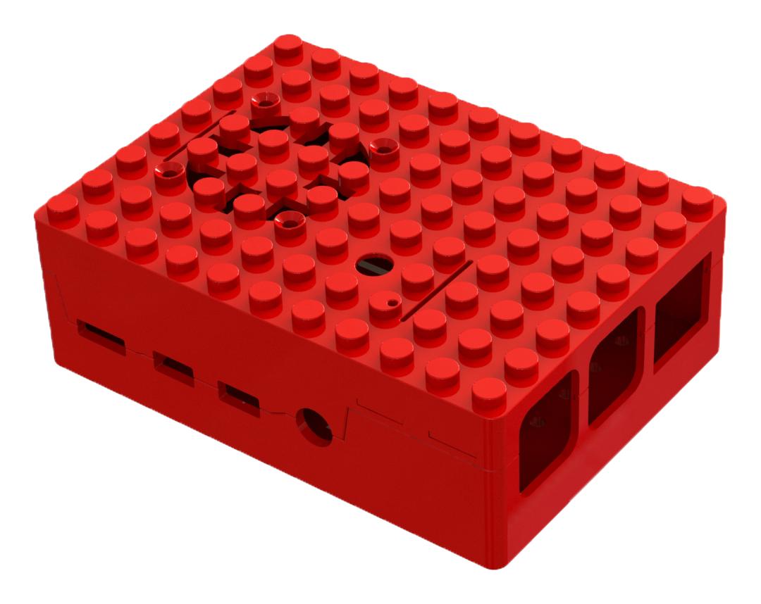 MP001210 DEV BRD ENCLOSURE, RASP PI 4B, ABS, RED MULTICOMP PRO