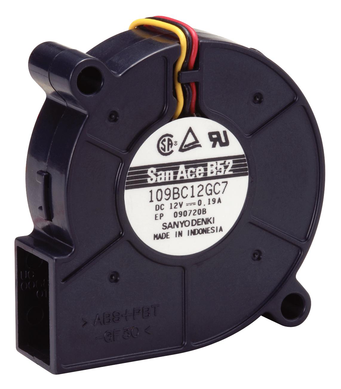 109BC24GC7-1 BLOWER, CENTRIFUGAL, 0.125M3/MIN, 43DBA SANYO DENKI