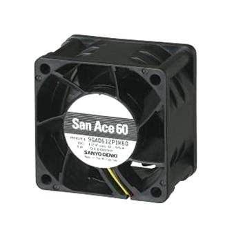 9GA0612P1K03 DC AXIAL FAN, 53CU.FT/MIN, BALL, 60MM SANYO DENKI