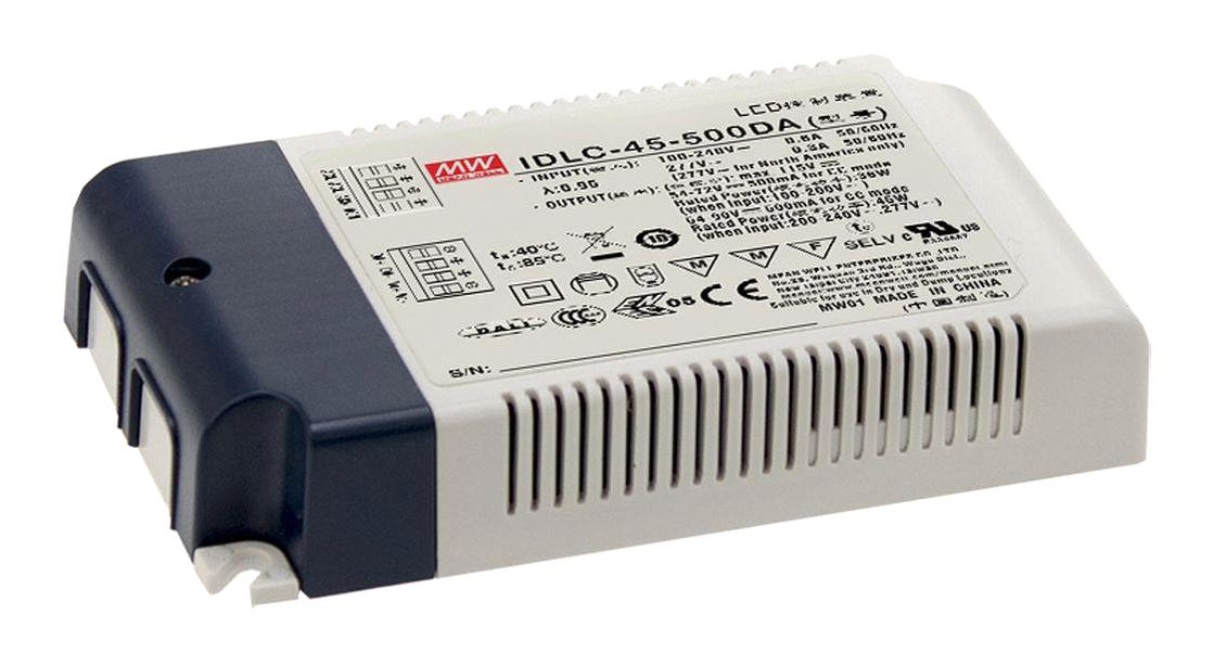 IDLC-45-350DA LED DRIVER, AC/DC, CONST CURRENT, 33.25W MEAN WELL