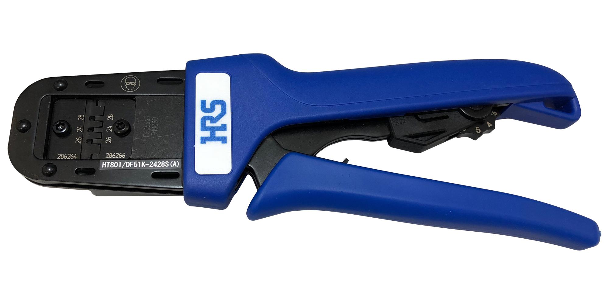 HT801/DF51K-2428S(A) CRIMP TOOL, HAND, 28-24AWG HIROSE(HRS)