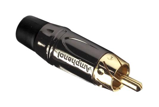 ACPL-CBK RCA CONNECTOR, PLUG, 2POS, BLACK AMPHENOL SINE/TUCHEL