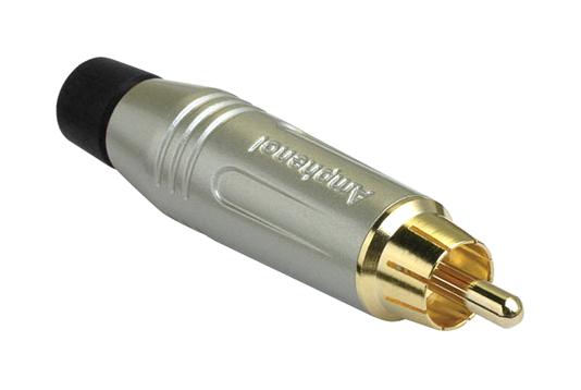 ACPR-SBK RCA CONNECTOR, PLUG, 2POS, SATIN/BLACK AMPHENOL SINE/TUCHEL
