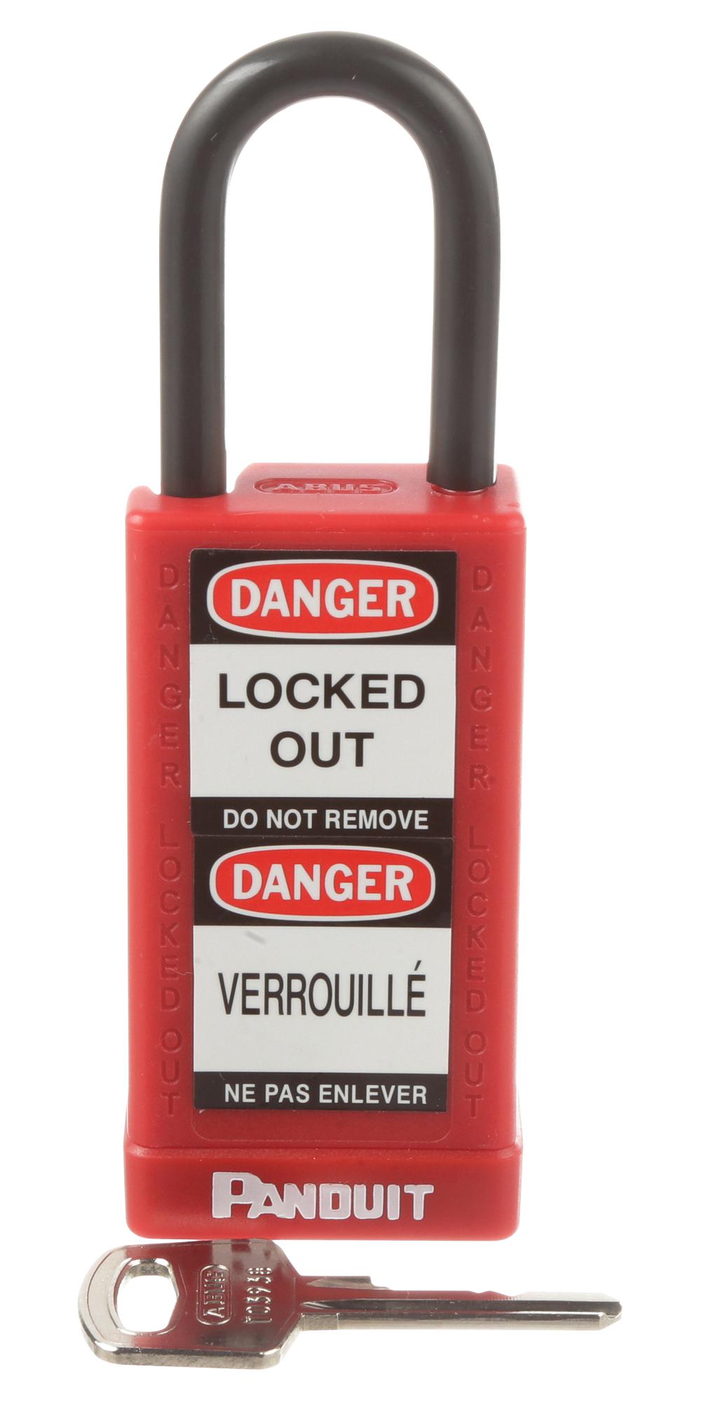 PSL-8-LB LOCKOUT PADLOCK, 40MM, ALUM/STEEL, RED PANDUIT
