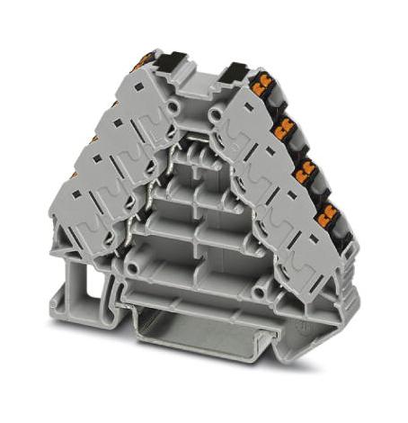 PTRV 4-PV /BK DIN RAIL TB, PUSH IN, 16POS, 26-14AWG PHOENIX CONTACT