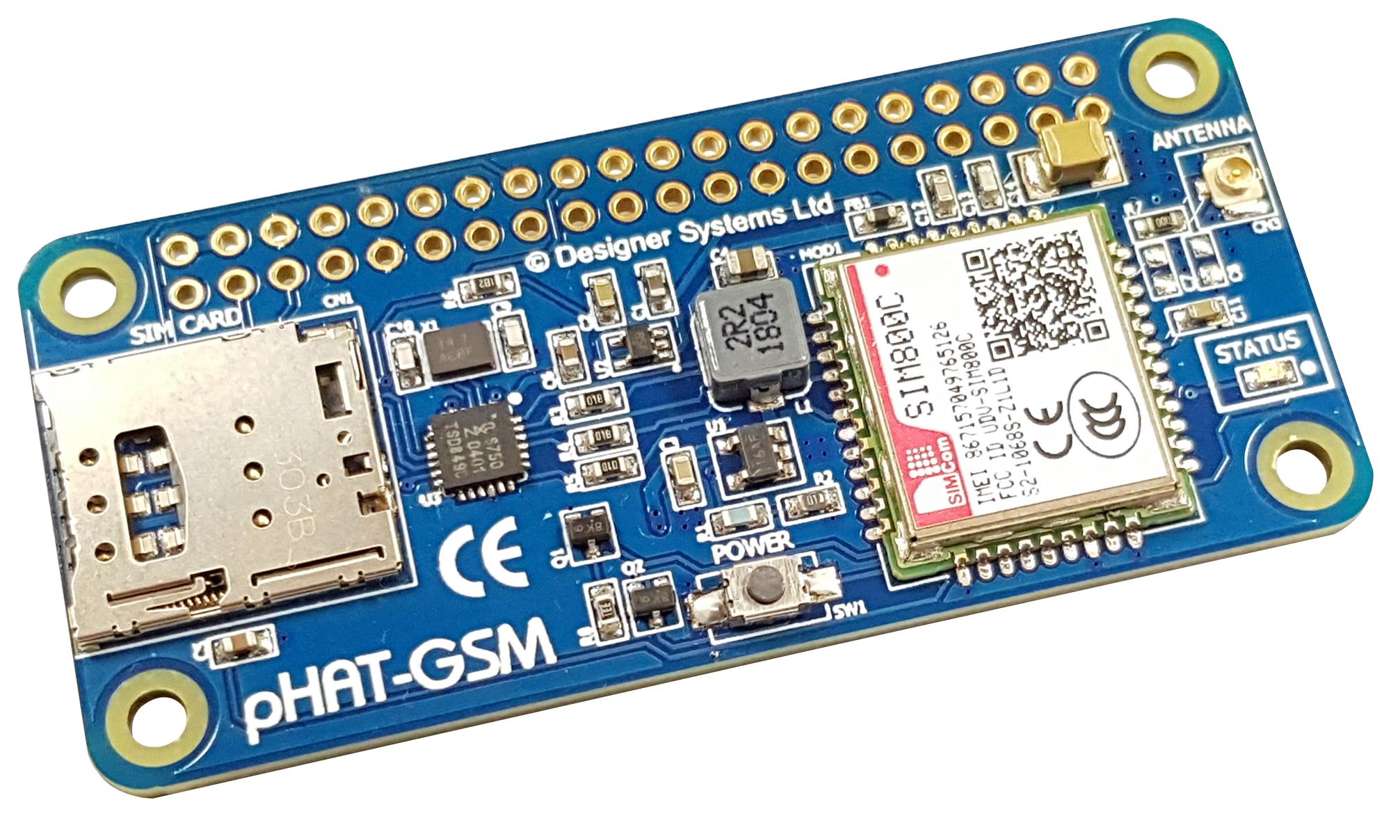 PHAT-GSM 2G MODEM MODULE, RASPBERRY PI DESIGNER SYSTEMS