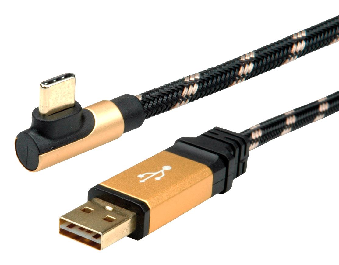 11.02.9060 USB CABLE, 2.0 A PLUG-C PLUG, 800MM ROLINE