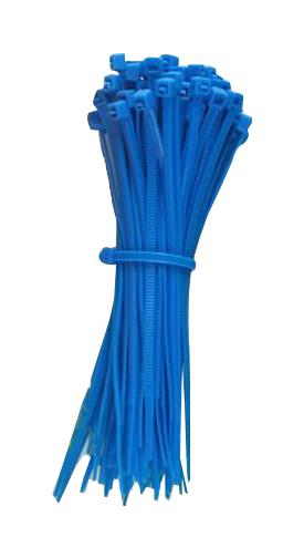 PELB0161 CABLE TIE, NYLON 6.6, 300MM, BLUE, PK100 PRO ELEC