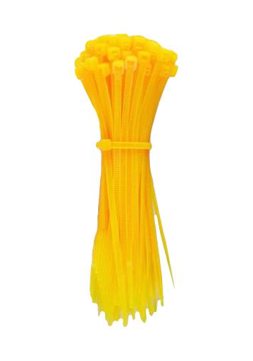 PELB0158 CABLE TIE, NYLON 6.6, 200MM, YELLOW PRO ELEC