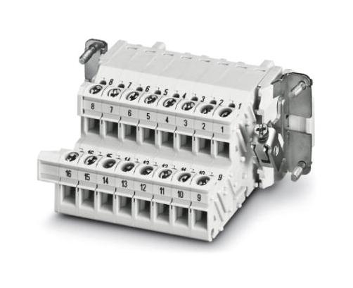 HC-B 16-A-UT-PEL-F INSERT, HVY DTY, RCPT, 16P, 13A, SCREW PHOENIX CONTACT