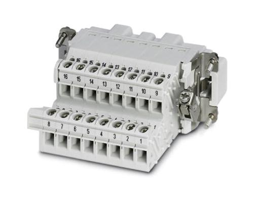HC-B 16-A-UT-PEL-M INSERT, HVY DTY, PLG, 16P, 13A, SCREW PHOENIX CONTACT
