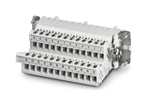 HC-B 24-A-UT-PEL-F INSERT, HVY DTY, RCPT, 24P, 13A, SCREW PHOENIX CONTACT
