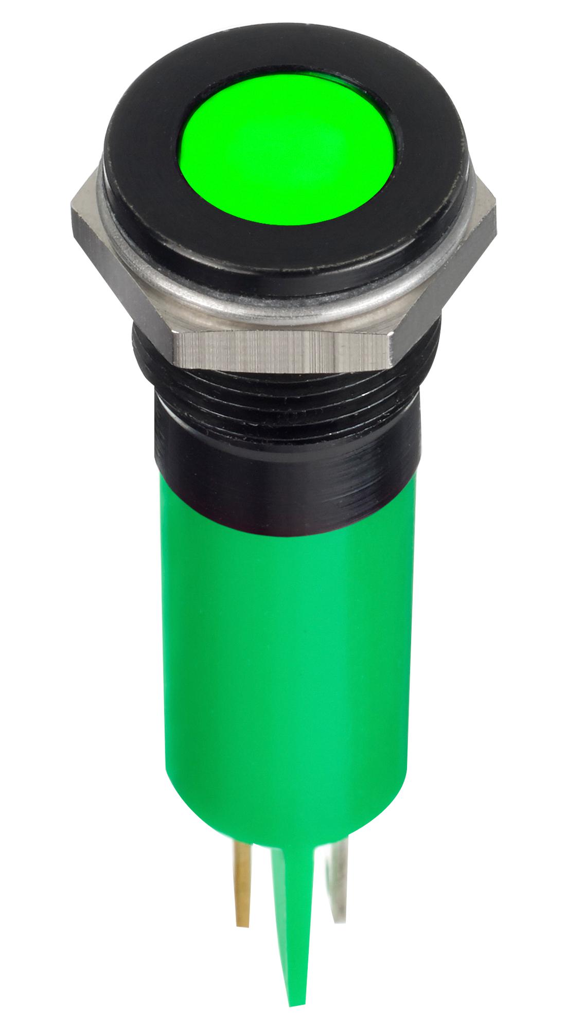 Q12F1BXXHG24E LED PANEL INDICATOR, GREEN, 12MM, 24VDC APEM