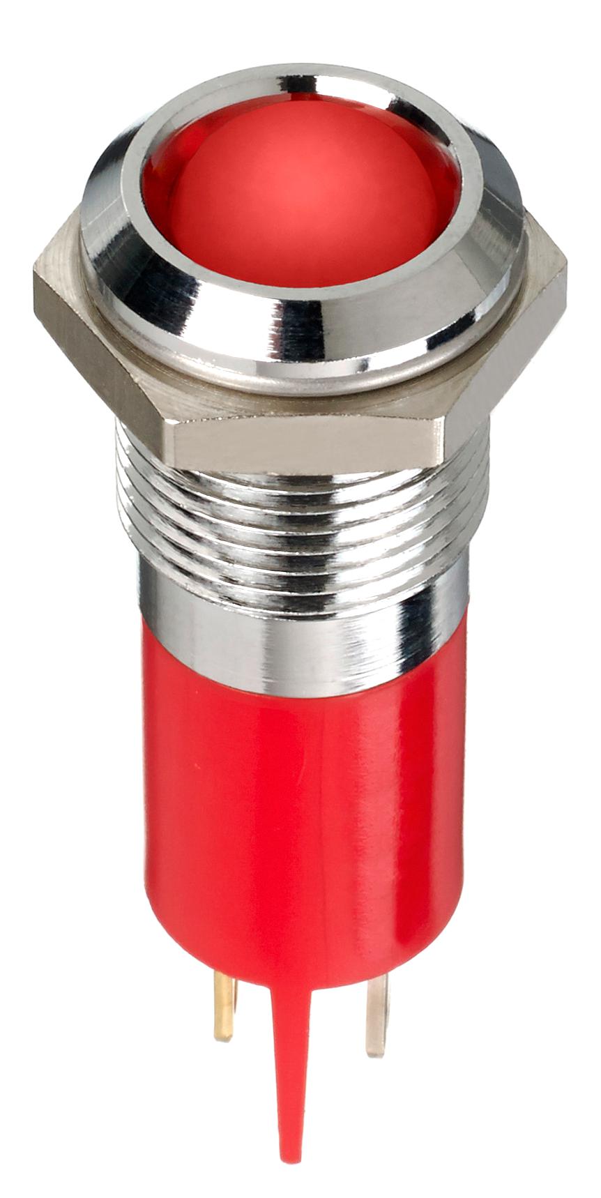 Q16P1CXXHR12E LED PANEL INDICATOR, RED, 16MM, 12VDC APEM