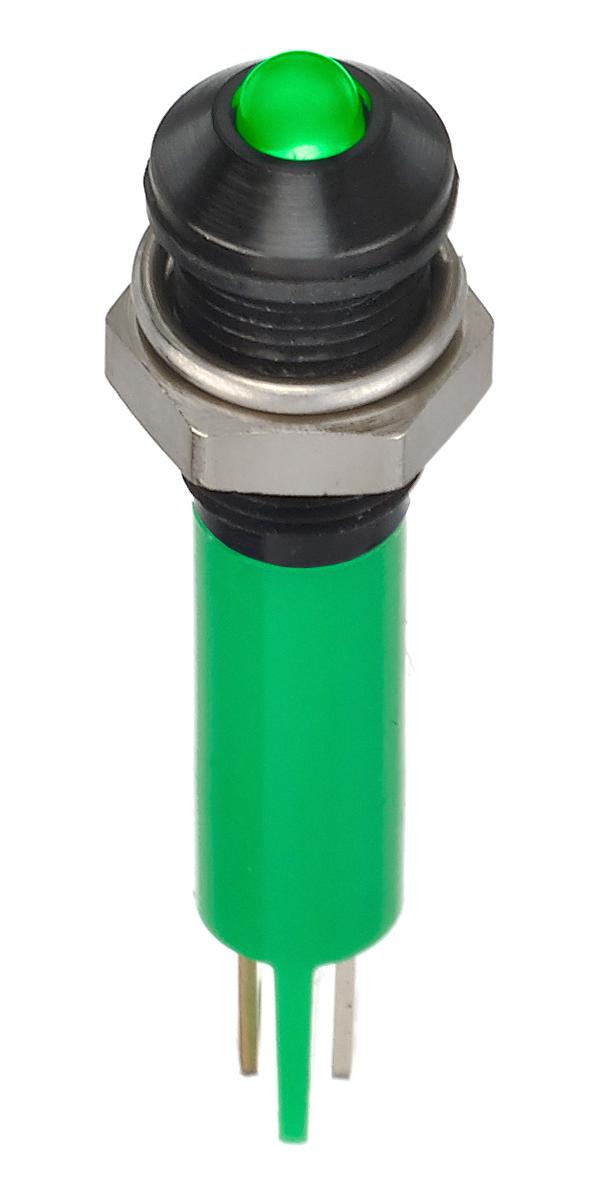Q6P1BXXHG02E LED PANEL INDICATOR, GREEN, 6MM, 3.2V APEM