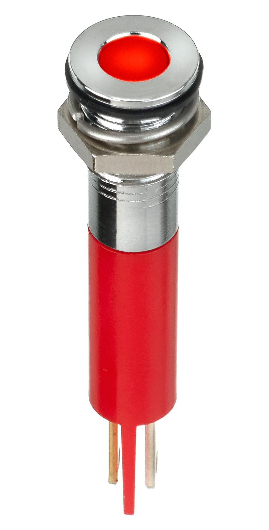 Q8F1CXXR02E LED PANEL INDICATOR, RED, 8MM, 2V APEM