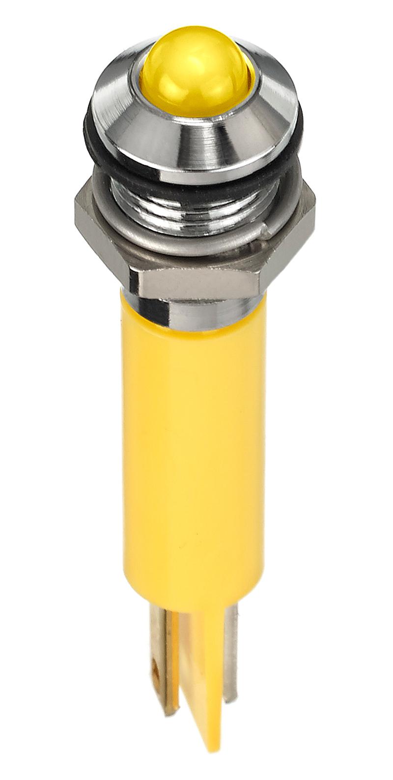Q8P1CXXY02E LED PANEL INDICATOR, YELLOW, 8MM, 2.1V APEM