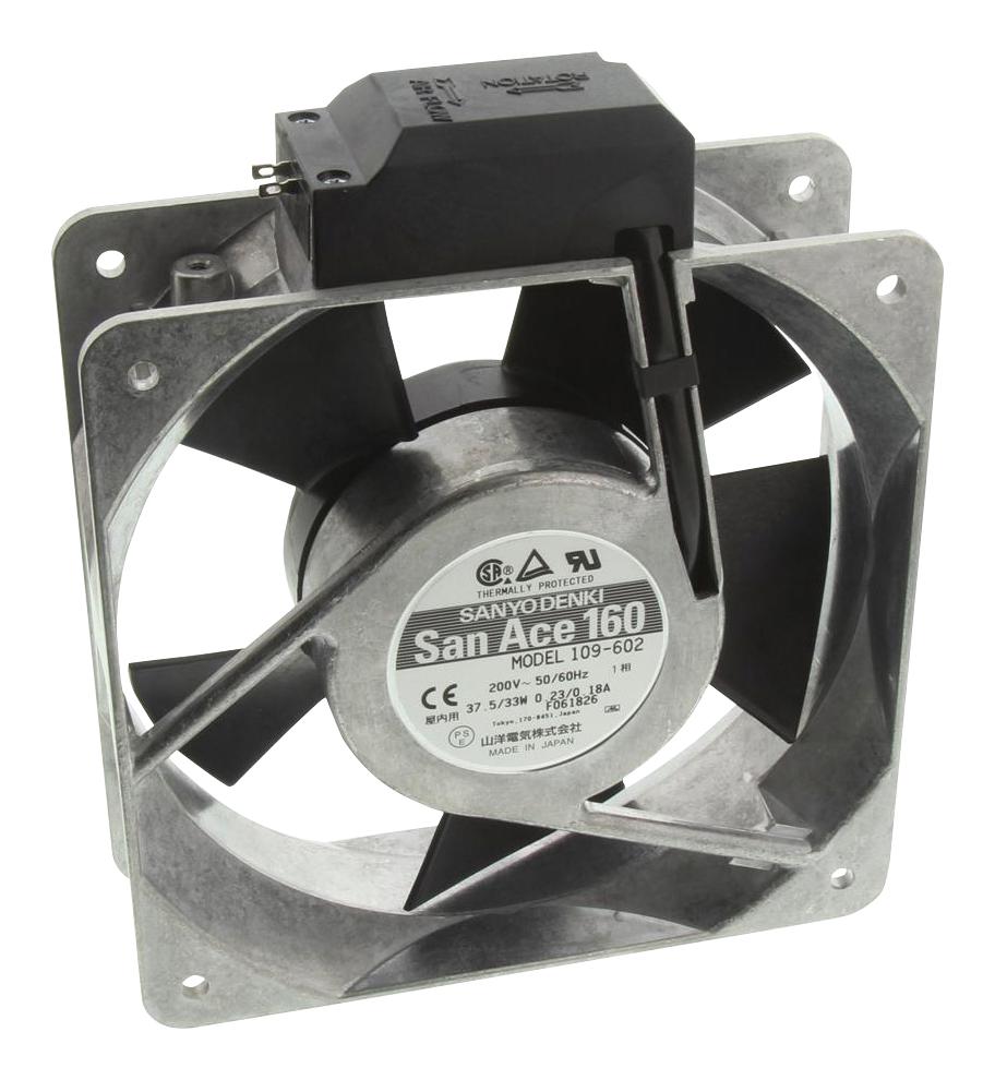 109-602 AXIAL FAN, AC, 0.23A, 160MM, 300.4CFM SANYO DENKI