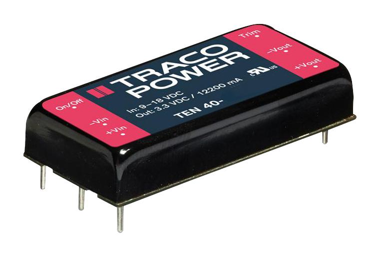 TEN 40-2411WIE DC-DC CONVERTER, 5V, 8A, 40W TRACO POWER