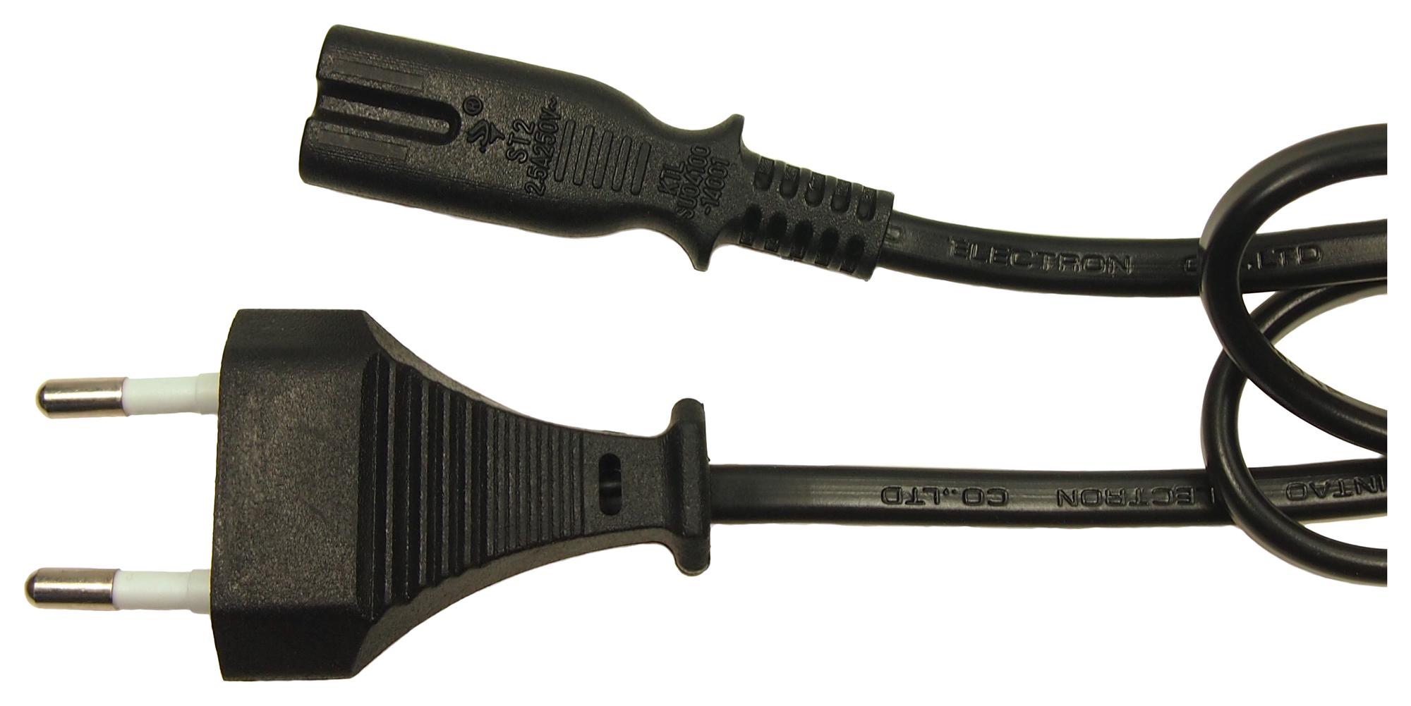 FCR72043 PWR CORD, EURO PLUG-IEC C7, 2M CLIFF ELECTRONIC COMPONENTS