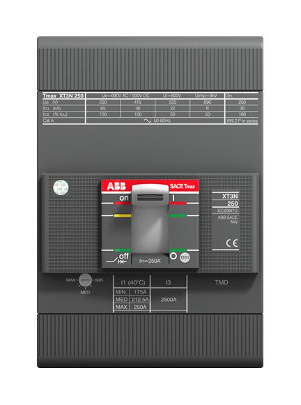1SDA068058R1 XT3N 250 TMD 200-2000 3P F F ABB
