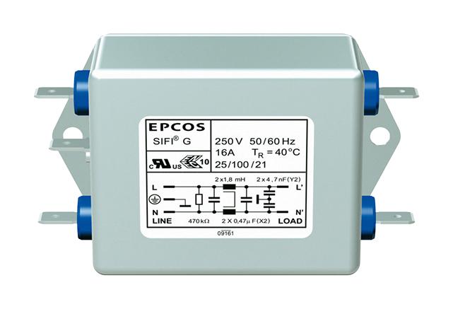 B84112G0000M112 POWER LINE FILTER, MEDICAL, 250V, 12A EPCOS