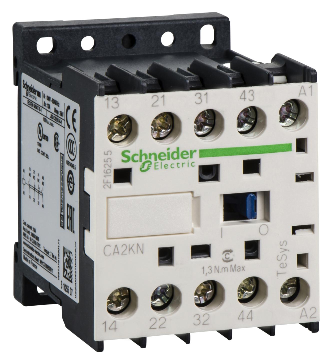 CA2KN22F72 CONTACTOR, DPST-NO/NC, 110VAC, DIN RAIL SCHNEIDER ELECTRIC