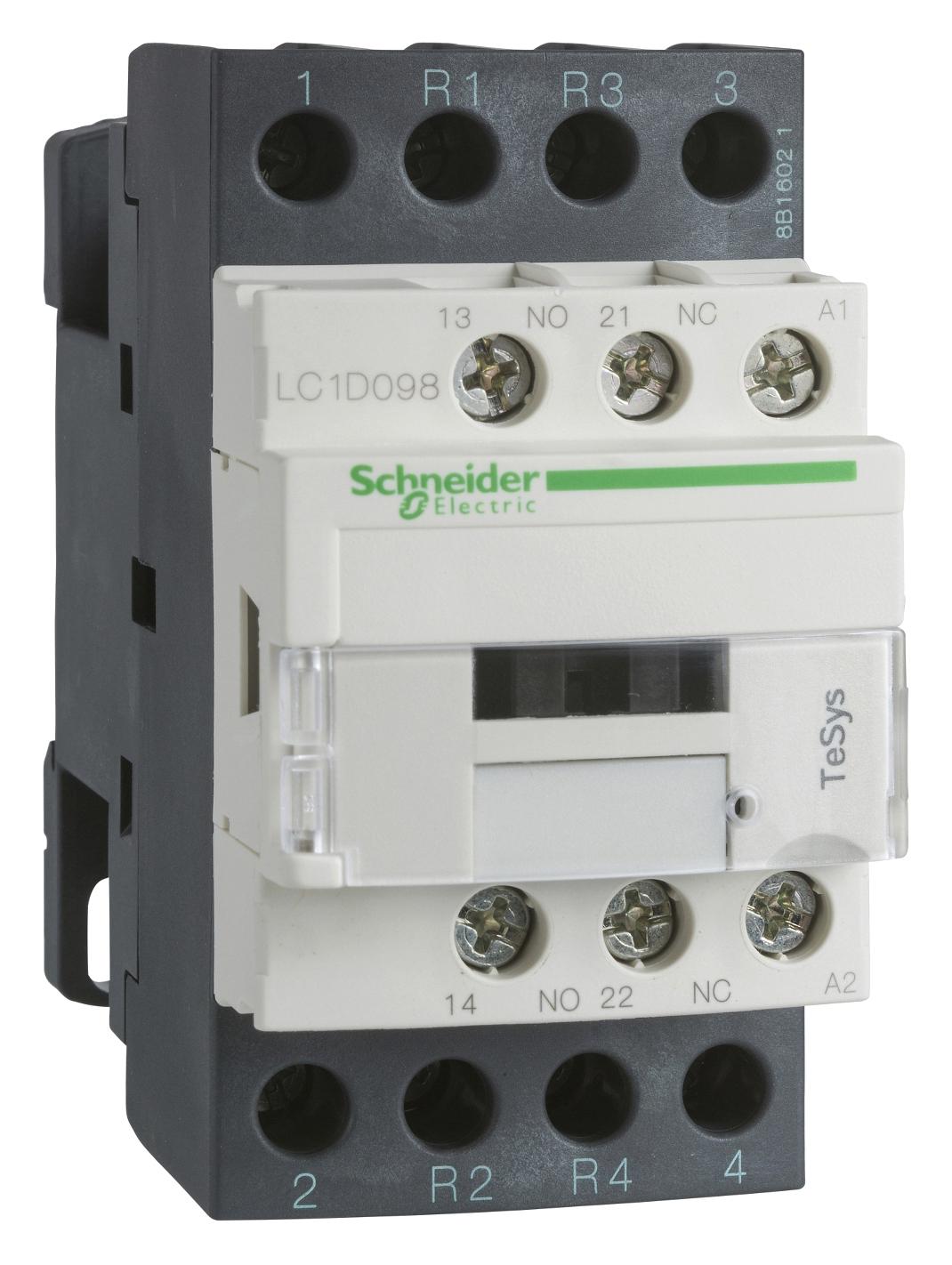 LC1D098E7 CONTACTOR, DPST-NO/NC, 48VAC, DIN RAIL SCHNEIDER ELECTRIC