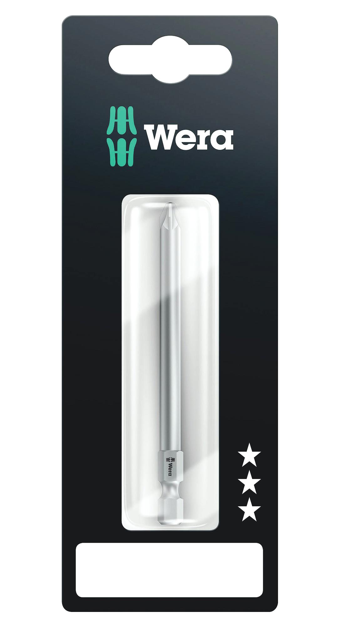 855/4 Z PZ 2 X 152 MM SB HEX BIT, POZIDRIV, PZ2, 152MM WERA