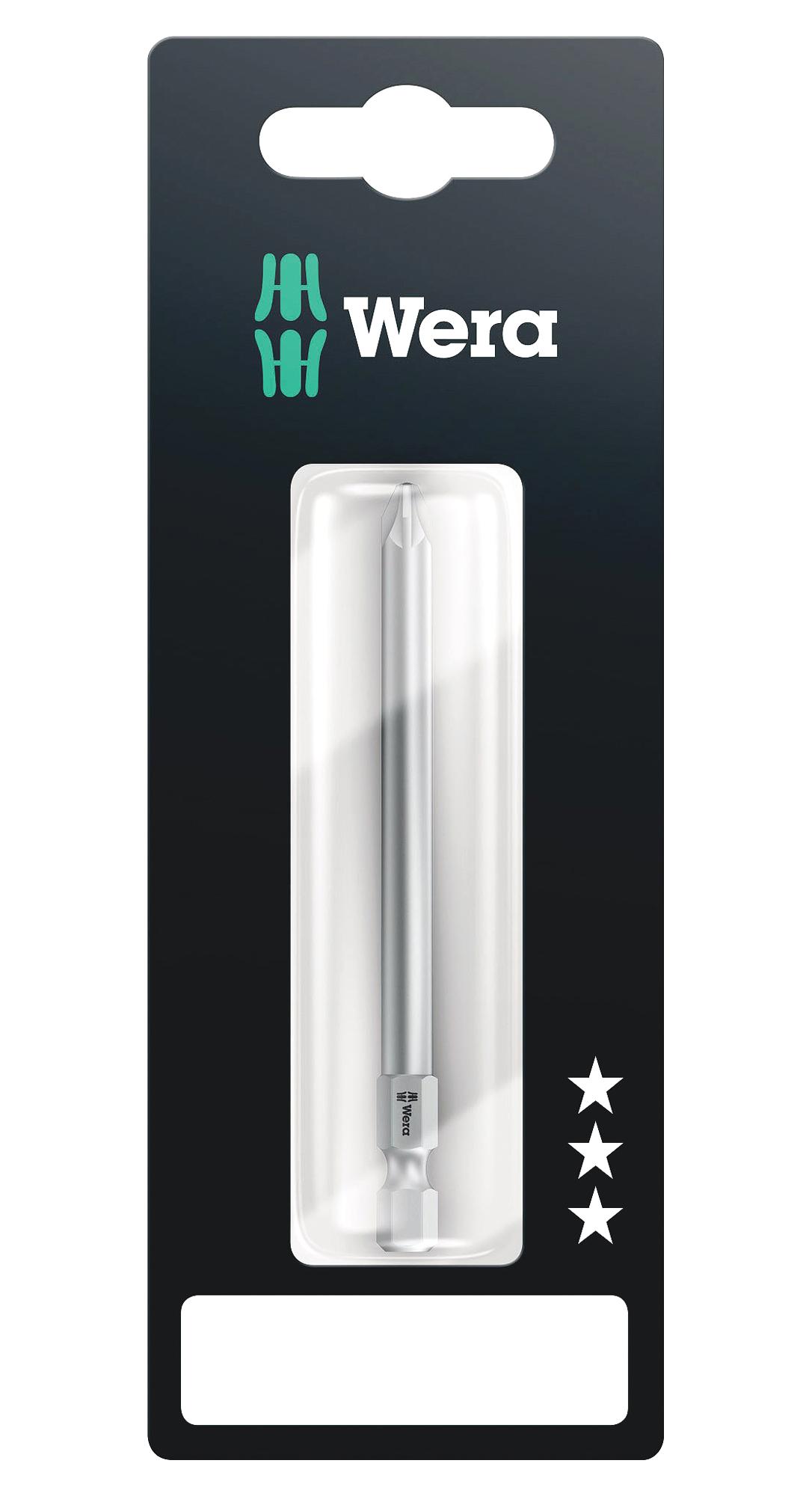 855/4 Z PZ 3 X 152 MM SB HEX BIT, POZIDRIV, PZ3, 152MM WERA