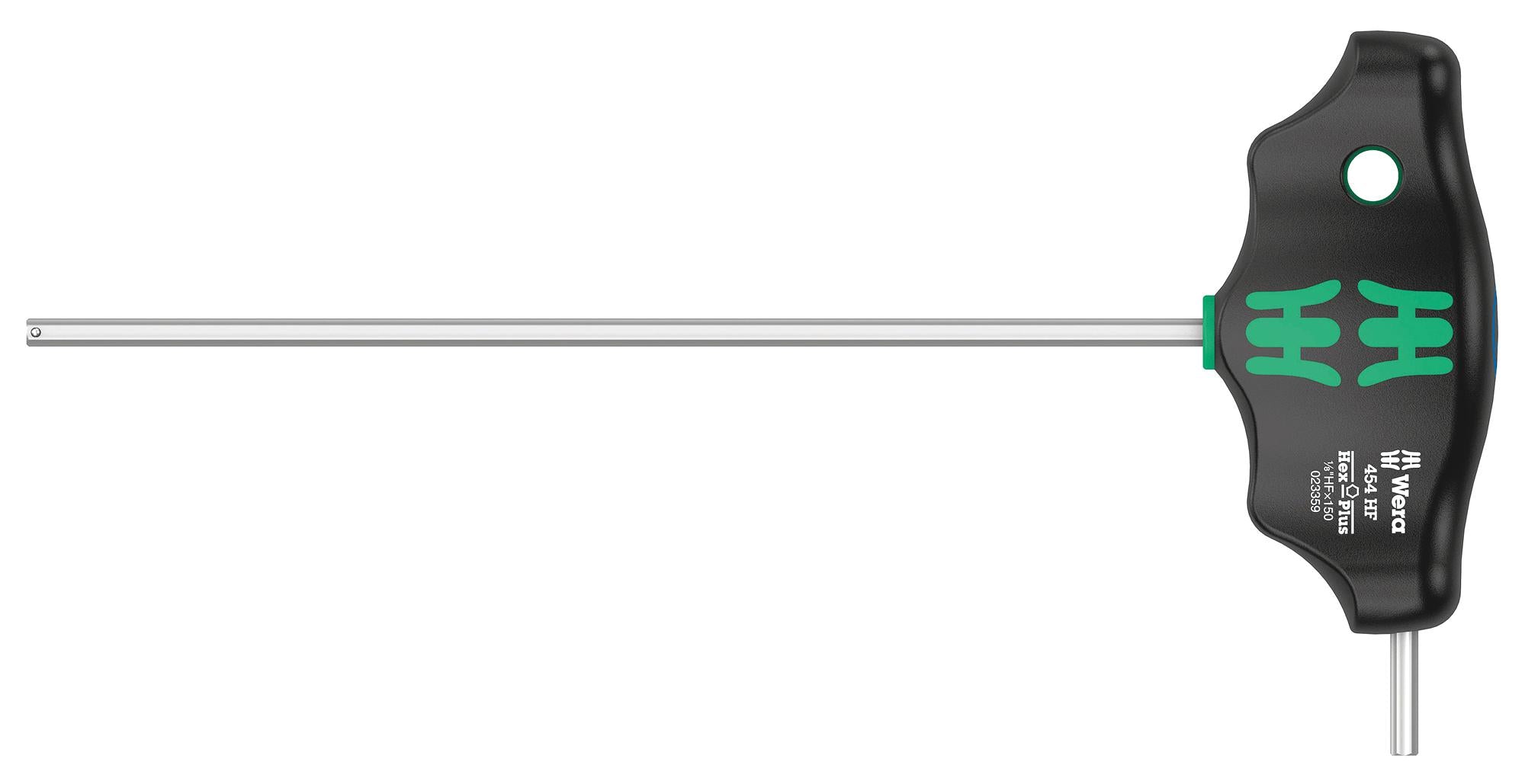 454 HEX-PLUS HF 1/8" X 150 MM HF T-HANDLE HEX SCREWDRIVER, 1/8", 188MM WERA