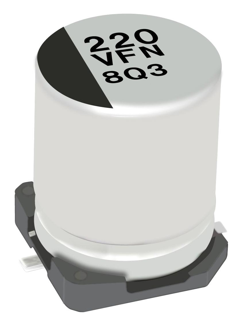 EEEFN0J100R CAP, 10UF, 6.3V, ALU ELEC, SMD PANASONIC