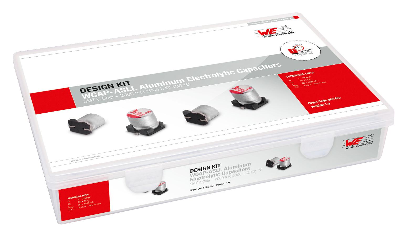 865061 ALUMINUM ELECTROLYTIC CAP DESIGN KIT WURTH ELEKTRONIK