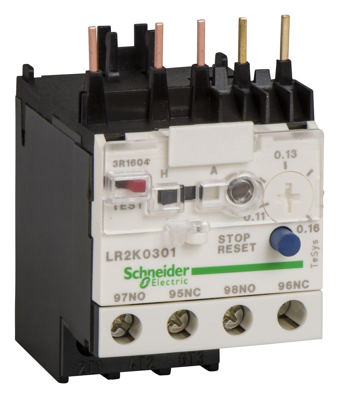 LR2K0301 OVERLOAD RELAY 0.11 TO 0.16A SCHNEIDER ELECTRIC