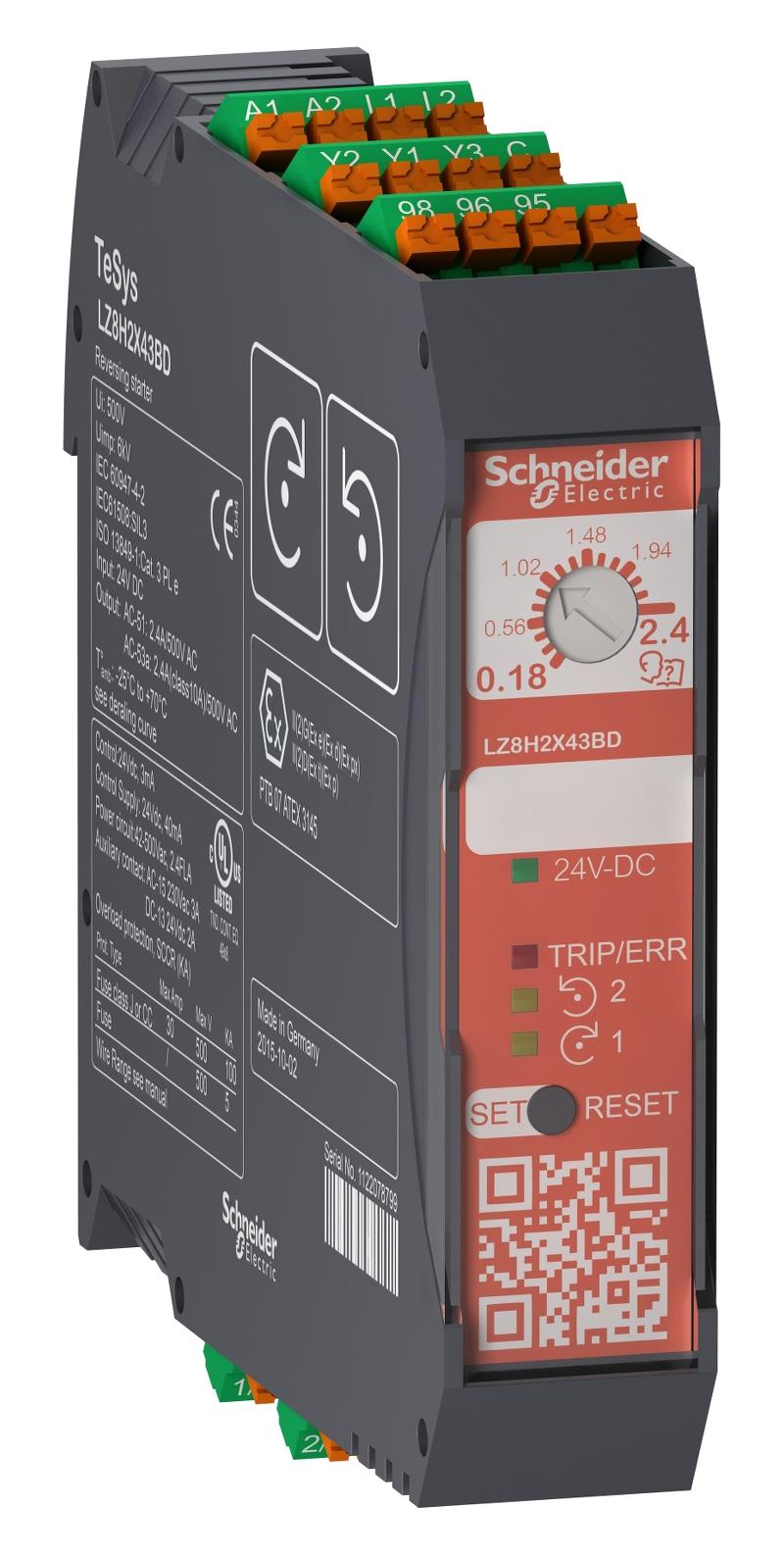 LZ8H2X43BD TESYS H STO REV 2.4A 24VDC PUSH SCHNEIDER ELECTRIC