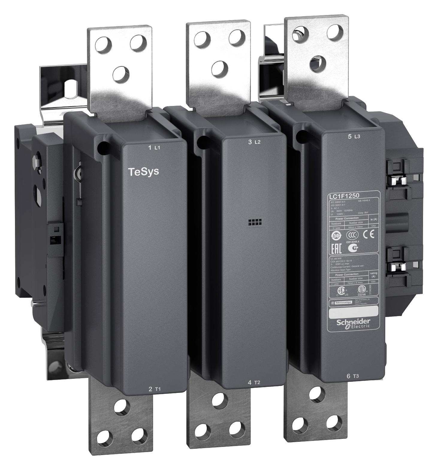 LC1F1250 1250A CONTACTOR 3P NO COIL SCHNEIDER ELECTRIC